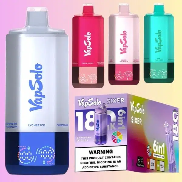 Vapsolo Sixer 6in1 180K Puffs | E cigi bolt